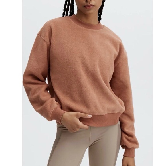 Fabletics Tops - Fabletics Rayne Polar Fleece Crewneck Pullover Cozy Soft Sweatshirt Size Small